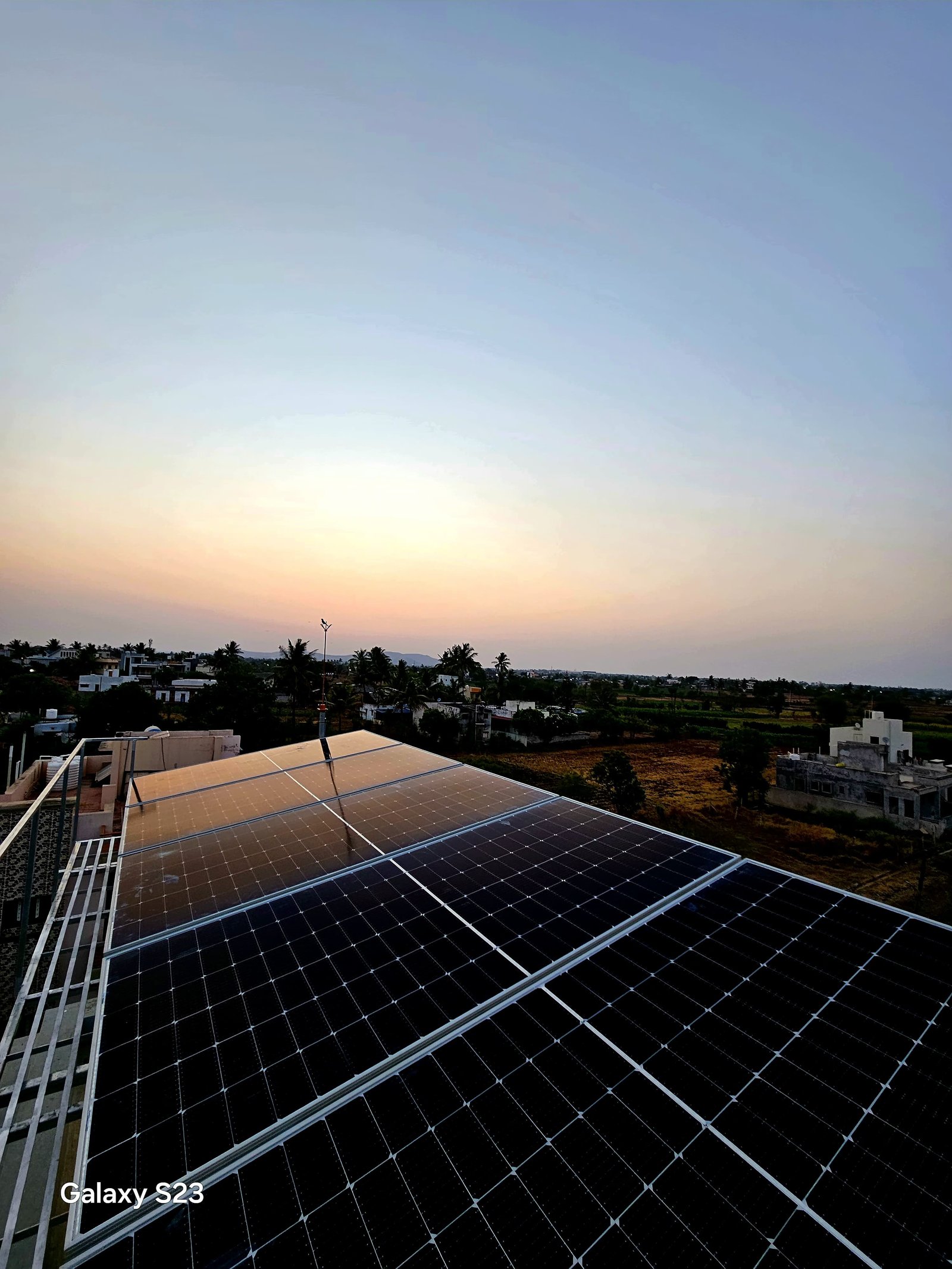 Dusk Solar Installation